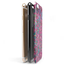 Floral Pattern on Wine Watercolor iPhone 6/6s or 6/6s Plus 2-Piece Hybrid INK-Fuzed Case