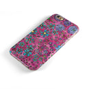Floral Pattern on Wine Watercolor iPhone 6/6s or 6/6s Plus 2-Piece Hybrid INK-Fuzed Case