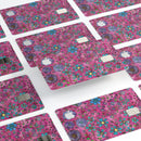 Floral Pattern on Wine Watercolor - Premium Protective Decal Skin-Kit for the Apple Credit Card