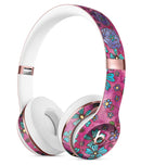 Floral Pattern on Wine Watercolor Full-Body Skin Kit for the Beats by Dre Solo 3 Wireless Headphones