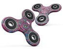 Floral Pattern on Wine Watercolor Full-Body Fidget Spinner Skin-Kit
