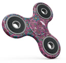 Floral Pattern on Wine Watercolor Full-Body Fidget Spinner Skin-Kit