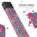 Floral Pattern on Wine Watercolor - Premium Decal Protective Skin-Wrap Sticker compatible with the Juul Labs vaping device