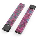 Floral Pattern on Wine Watercolor - Premium Decal Protective Skin-Wrap Sticker compatible with the Juul Labs vaping device