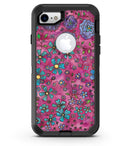 Floral Pattern on Wine Watercolor - iPhone 7 or 8 OtterBox Case & Skin Kits