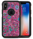 Floral Pattern on Wine Watercolor - iPhone X OtterBox Case & Skin Kits