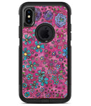Floral Pattern on Wine Watercolor - iPhone X OtterBox Case & Skin Kits