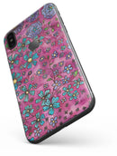 Floral Pattern on Wine Watercolor - iPhone X Skin-Kit