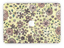 Floral Pattern on Yellow Watercolor - MacBook Pro with Retina Display Full-Coverage Skin Kit