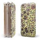 Floral Pattern on Yellow Watercolor iPhone 6/6s or 6/6s Plus 2-Piece Hybrid INK-Fuzed Case