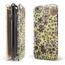 Floral Pattern on Yellow Watercolor iPhone 6/6s or 6/6s Plus 2-Piece Hybrid INK-Fuzed Case