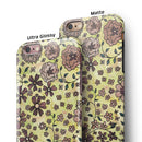 Floral Pattern on Yellow Watercolor iPhone 6/6s or 6/6s Plus 2-Piece Hybrid INK-Fuzed Case