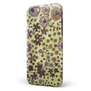 Floral Pattern on Yellow Watercolor iPhone 6/6s or 6/6s Plus 2-Piece Hybrid INK-Fuzed Case