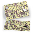 Floral Pattern on Yellow Watercolor - Premium Protective Decal Skin-Kit for the Apple Credit Card