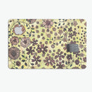 Floral Pattern on Yellow Watercolor - Premium Protective Decal Skin-Kit for the Apple Credit Card