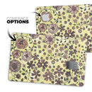 Floral Pattern on Yellow Watercolor - Premium Protective Decal Skin-Kit for the Apple Credit Card