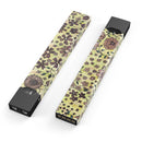Floral Pattern on Yellow Watercolor - Premium Decal Protective Skin-Wrap Sticker compatible with the Juul Labs vaping device