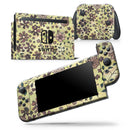 Floral Pattern on Yellow Watercolor - Vinyl Skin Wrap for Nintendo Switch 2, OLED, Lite, Pro Controller, Wii & Classic Handhelds
