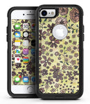 Floral Pattern on Yellow Watercolor - iPhone 7 or 8 OtterBox Case & Skin Kits