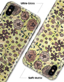 Floral Pattern on Yellow Watercolor - iPhone X Clipit Case