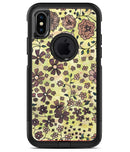 Floral Pattern on Yellow Watercolor - iPhone X OtterBox Case & Skin Kits