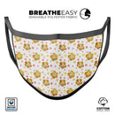 Floral Summer v1 - Made in USA Mouth Cover Unisex Anti-Dust Cotton Blend Reusable & Washable Face Mask with Adjustable Sizing for Adult or Child