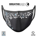 Flourish Black and White Tree - Made in USA Mouth Cover Unisex Anti-Dust Cotton Blend Reusable & Washable Face Mask with Adjustable Sizing for Adult or Child