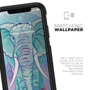 Flourished Blue & Purple Sacred Elephant - Skin Kit for the iPhone OtterBox Cases