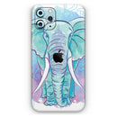 Flourished Blue & Purple Sacred Elephant  - Protective Skin Wrap & Decal – Compatible with iPhone SE to iPhone 17 Pro Max (All Models)