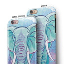Flourished Blue & Purple Sacred Elephant iPhone 6/6s or 6/6s Plus 2-Piece Hybrid INK-Fuzed Case