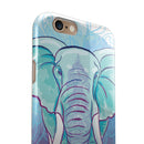 Flourished Blue & Purple Sacred Elephant iPhone 6/6s or 6/6s Plus 2-Piece Hybrid INK-Fuzed Case