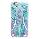 Flourished Blue & Purple Sacred Elephant iPhone 6/6s or 6/6s Plus 2-Piece Hybrid INK-Fuzed Case