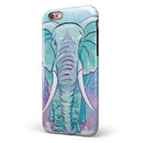 Flourished Blue & Purple Sacred Elephant iPhone 6/6s or 6/6s Plus 2-Piece Hybrid INK-Fuzed Case