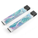Flourished Blue & Purple Sacred Elephant - Premium Decal Protective Skin-Wrap Sticker compatible with the Juul Labs vaping device