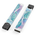 Flourished Blue & Purple Sacred Elephant - Premium Decal Protective Skin-Wrap Sticker compatible with the Juul Labs vaping device