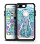 Flourished Blue & Purple Sacred Elephant - iPhone 7 or 7 Plus Commuter Case Skin Kit