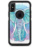 Flourished Blue & Purple Sacred Elephant - iPhone X OtterBox Case & Skin Kits
