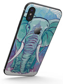 Flourished Blue & Purple Sacred Elephant - iPhone X Skin-Kit