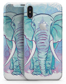 Flourished Blue & Purple Sacred Elephant - iPhone X Skin-Kit