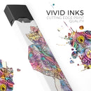 Flourished Sacred Elephant - Premium Decal Protective Skin-Wrap Sticker compatible with the Juul Labs vaping device