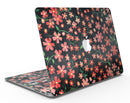 Flowers with Stems over Black Watercolor - MacBook Air Skin Kit
