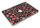 Flowers with Stems over Black Watercolor - MacBook Air Skin Kit