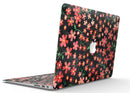 Flowers with Stems over Black Watercolor - MacBook Air Skin Kit