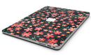 Flowers with Stems over Black Watercolor - MacBook Air Skin Kit