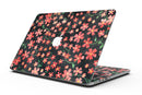 Flowers with Stems over Black Watercolor - MacBook Pro with Retina Display Full-Coverage Skin Kit