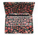 Flowers with Stems over Black Watercolor - MacBook Pro with Retina Display Full-Coverage Skin Kit