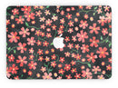 Flowers with Stems over Black Watercolor - MacBook Pro with Retina Display Full-Coverage Skin Kit