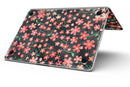Flowers with Stems over Black Watercolor - MacBook Pro with Retina Display Full-Coverage Skin Kit