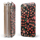 Flowers with Stems over Black Watercolor iPhone 6/6s or 6/6s Plus 2-Piece Hybrid INK-Fuzed Case