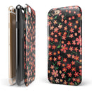 Flowers with Stems over Black Watercolor iPhone 6/6s or 6/6s Plus 2-Piece Hybrid INK-Fuzed Case